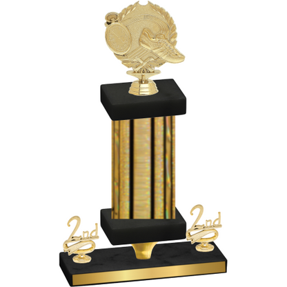Premium Single Gold Glacier Second Place Running Trophy