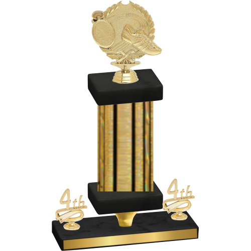Premium Single Gold Glacier Fourth Place Running Trophy