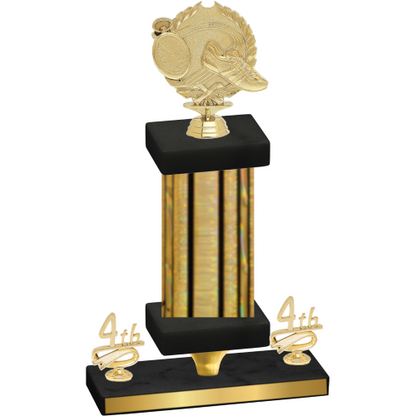 Premium Single Gold Glacier Fourth Place Running Trophy