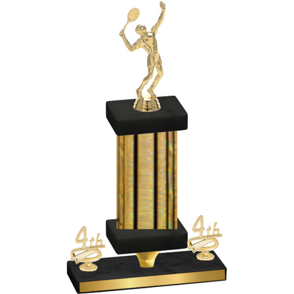 Premium Single Gold Glacier Fourth Place Tennis Trophy