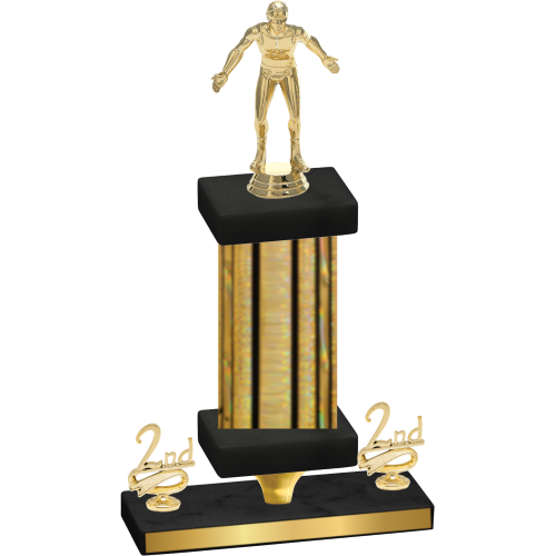 Premium Single Gold Glacier Second Place Wrestling Trophy