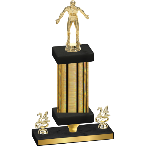 Premium Single Gold Glacier Year Wrestling Trophy