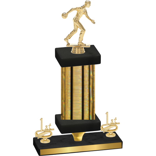 Premium Single Gold Glacier First Place Bowling Trophy