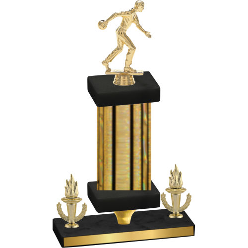 Premium Single Gold Glacier Victory Bowling Trophy