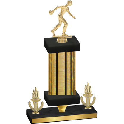 Premium Single Gold Glacier Victory Bowling Trophy