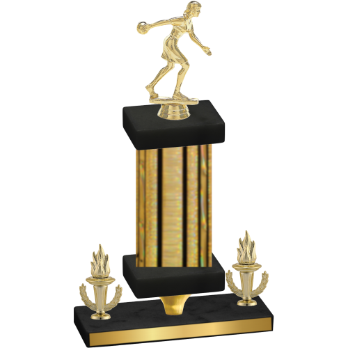 Premium Single Gold Glacier Victory Bowling Trophy