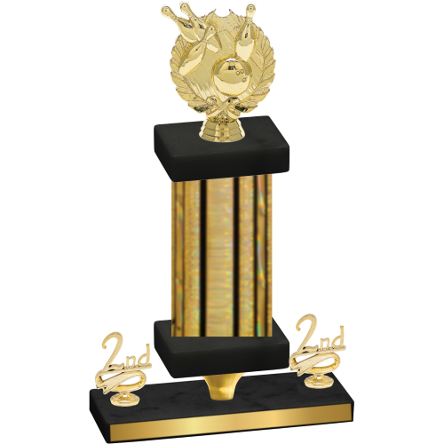 Premium Single Gold Glacier Second Place Bowling Trophy