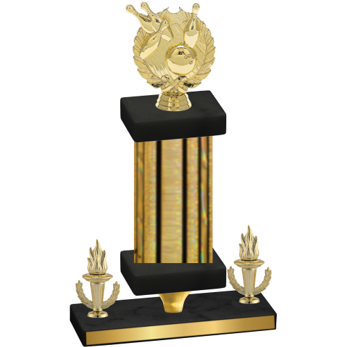 Premium Single Gold Glacier Victory Bowling Trophy