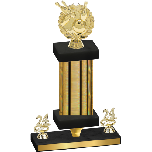 Premium Single Gold Glacier Year Bowling Trophy