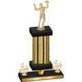 Premium Single Gold Glacier Fourth Place Volleyball Trophy