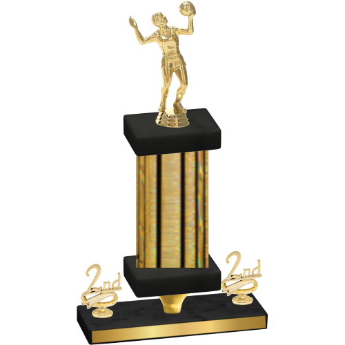Premium Single Gold Glacier Second Place Volleyball Trophy
