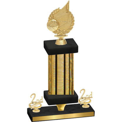 Premium Single Gold Glacier Second Place Volleyball Trophy
