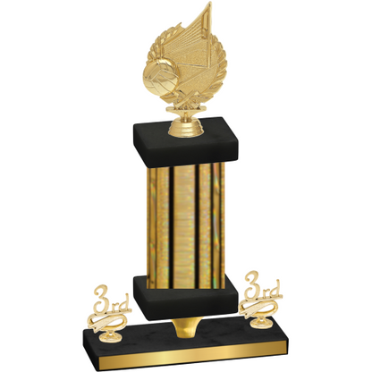 Premium Single Gold Glacier Third Place Volleyball Trophy