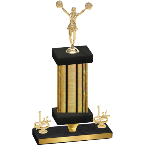 Premium Single Gold Glacier First Place Cheerleading Trophy