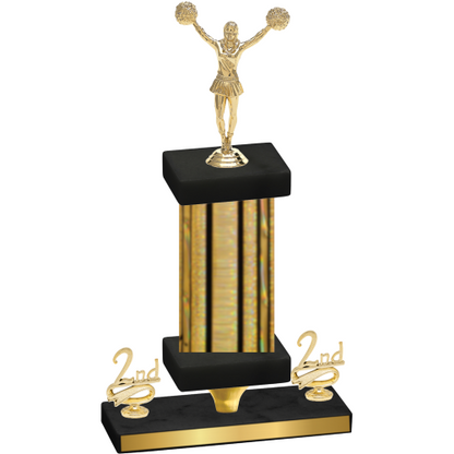 Premium Single Gold Glacier Second Place Cheerleading Trophy