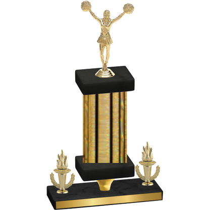 Premium Single Gold Glacier Victory Cheerleading Trophy