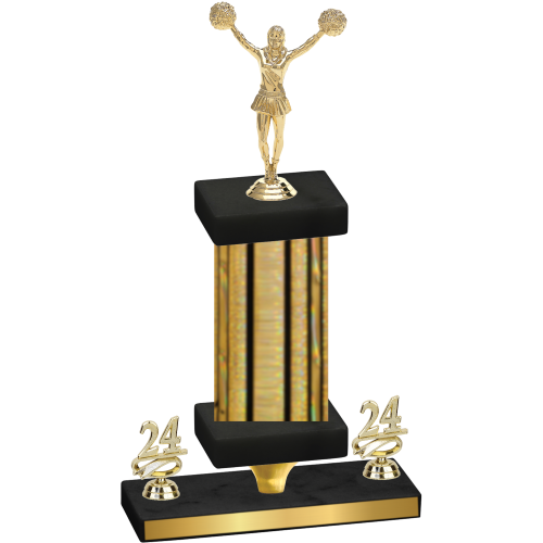 Premium Single Gold Glacier Year Cheerleading Trophy