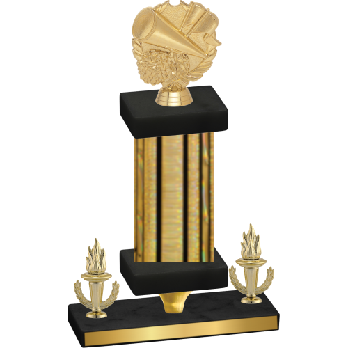 Premium Single Gold Glacier Victory Cheerleading Trophy