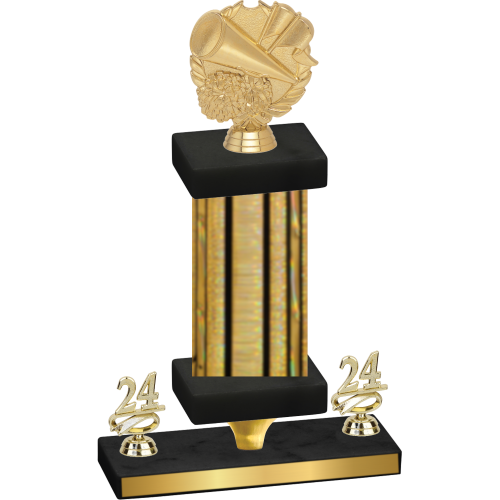 Premium Single Gold Glacier Year Cheerleading Trophy