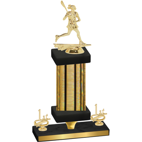 Premium Single Gold Glacier First Place Lacrosse Trophy