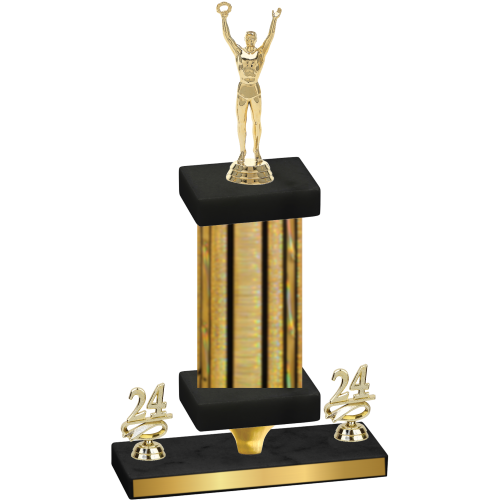 Premium Single Gold Glacier Year Victory Trophy