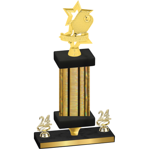 Premium Single Gold Glacier Year Pickleball Trophy