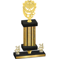 Premium Single Gold Glacier Year Pickleball Trophy