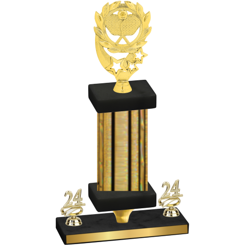 Premium Single Gold Glacier Year Pickleball Trophy