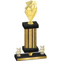 Premium Single Gold Glacier Year Pickleball Trophy