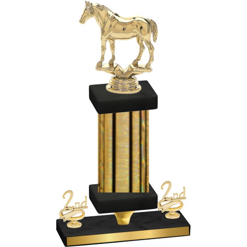 Premium Single Gold Glacier Second Place Horses Trophy