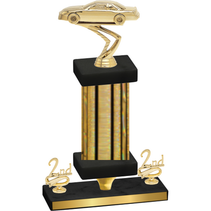 Premium Single Gold Glacier Second Place Cars Trophy