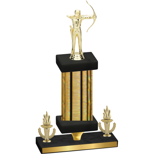 Premium Single Gold Glacier Victory Archery Trophy
