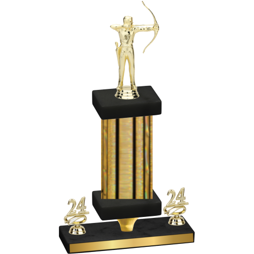 Premium Single Gold Glacier Year Archery Trophy