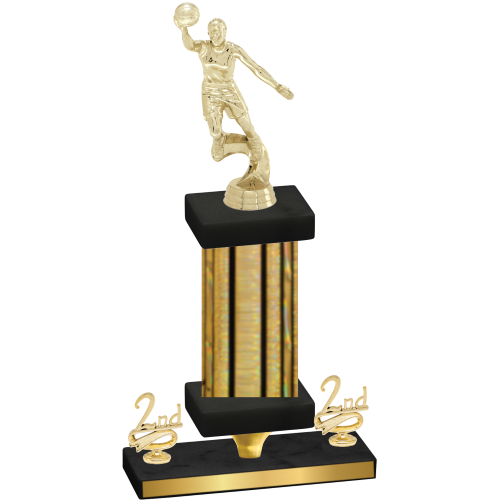 Premium Single Gold Glacier Second Place Basketball Trophy