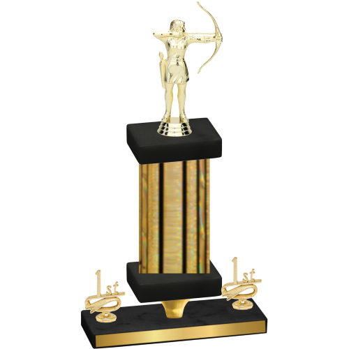 Premium Single Gold Glacier First Place Archery Trophy