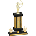 Premium Single Gold Glacier Fourth Place Archery Trophy