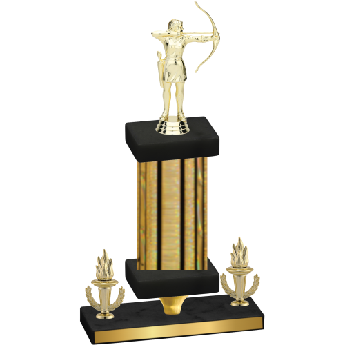 Premium Single Gold Glacier Victory Archery Trophy