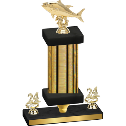 Premium Single Gold Glacier Year Fishing Trophy