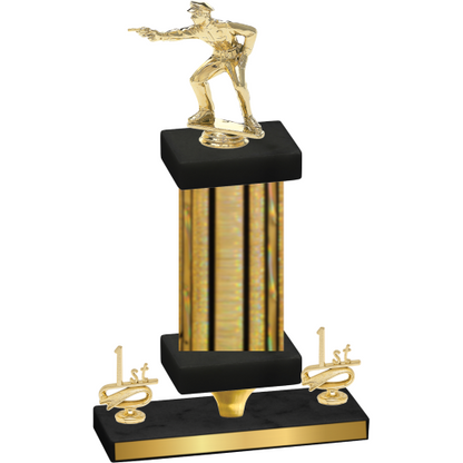Premium Single Gold Glacier First Place Shooter Trophy