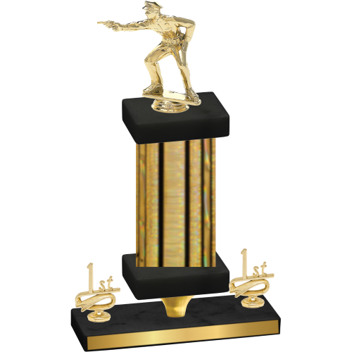 Premium Single Gold Glacier First Place Shooter Trophy