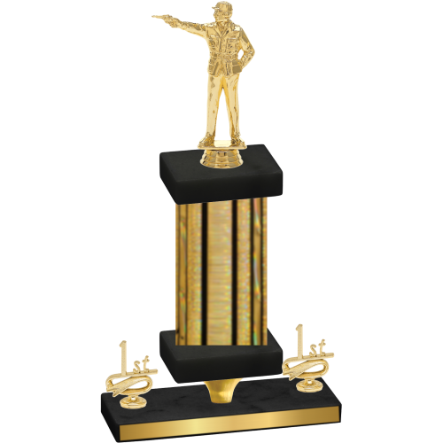 Premium Single Gold Glacier First Place Shooter Trophy