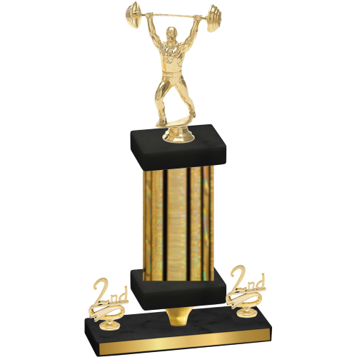 Premium Single Gold Glacier Second Place Weights Trophy