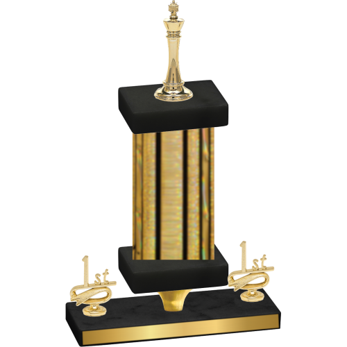 Premium Single Gold Glacier First Place Chess Trophy