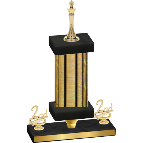 Premium Single Gold Glacier Second Place Chess Trophy