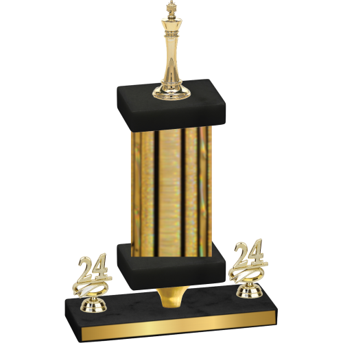 Premium Single Gold Glacier Year Chess Trophy