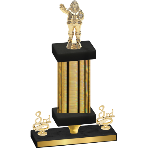 Premium Single Gold Glacier Third Place Holiday Trophy