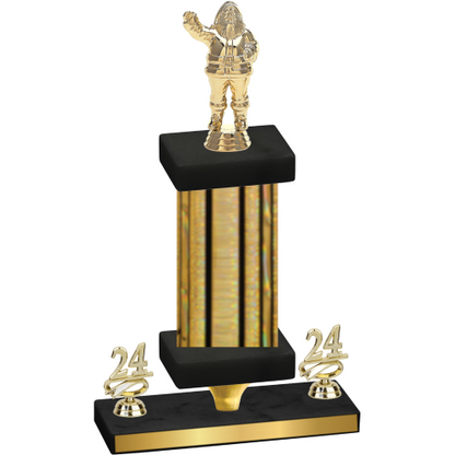 Premium Single Gold Glacier Year Holiday Trophy