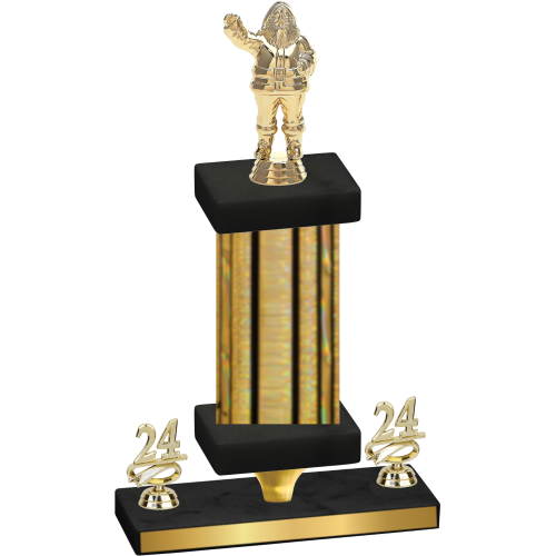 Premium Single Gold Glacier Year Holiday Trophy