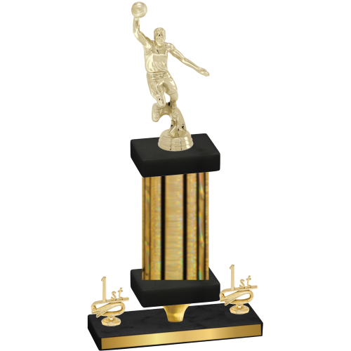 Premium Single Gold Glacier First Place Basketball Trophy