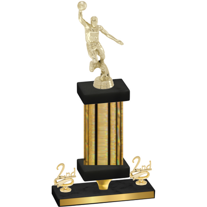 Premium Single Gold Glacier Second Place Basketball Trophy